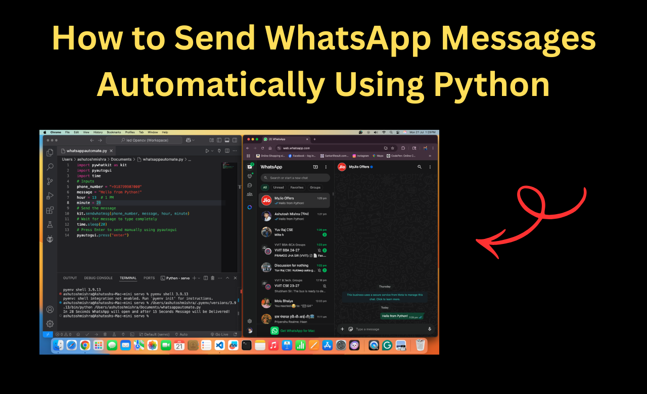 How to Send WhatsApp Messages Automatically Using Python