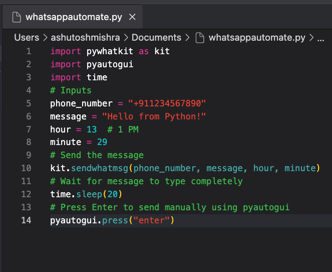 How to Send WhatsApp Messages Automatically Using Python