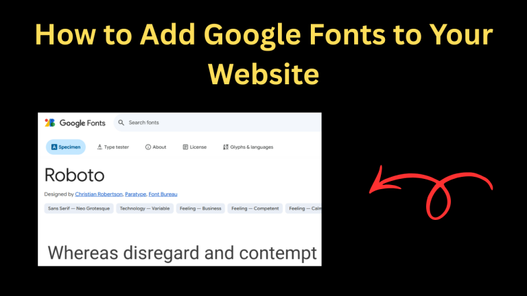 How to Add Google Fonts to Your Website
